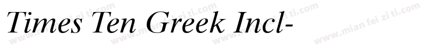 Times Ten Greek Incl字体转换